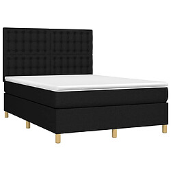 Avis Sommier à lattes,Cadre à lattes de lit et matelas et LED pour Adulte Noir 140x200 cm Tissu -MN55743