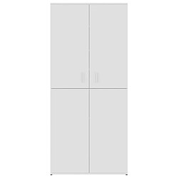 vidaXL Armoire à chaussures Blanc 80x39x178 cm Bois d'ingénierie pas cher