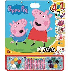 Bloc avec Dessins à Colorier Peppa Pig Giga Block 4 en 1 35 x 41 cm