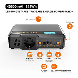 NOVOO Centrale Électrique Portable 40000mAh 148Wh Batterie Externe.