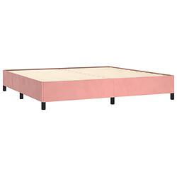 Acheter Maison Chic Lit Adulte - Lit simple Lit à sommier tapissier avec matelas moelleux - Meuble de Chambre - Rose 200x200 cm Velours -MN45772