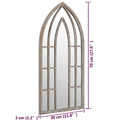 vidaXL Miroir Sable 70x30 cm Fer pour utilisation à l'intérieur pas cher