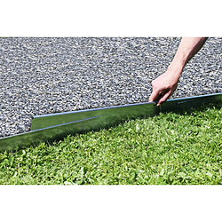 Avis Green-split Pièce d'extrémité pour Bordure de Jardin métal 13,5 cm x 113 cm, Gris | Bordure Jardin | Bordures de Jardin