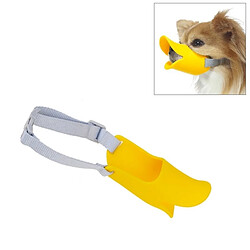 Wewoo Muselières chien jaune pour chien, taille: M Museau mignon en forme de canard bouche de silicone 