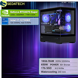 Sedatech PC Gamer V360 • Intel i7-12700KF • RTX4070 Super • 16Go RAM • 1To SSD M.2 • sans OS