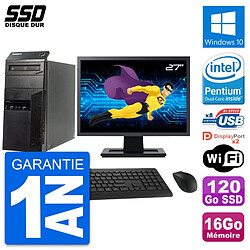 PC Tour Lenovo M83 Ecran 27" Intel G3220 RAM 16Go SSD 120Go Windows 10 Wifi · Occasion 