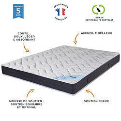 Ebac Sommier gigogne + matelas Melior - 90x190 - Mousse - 20 lattes bois - Gain de place