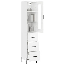 Avis Maison Chic Buffet,Meuble de Rangement,commode pour salon,Cuisine Blanc brillant 34,5x34x180 cm Bois d'ingénierie -MN46985