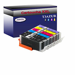 T3Azur 6x Canon PGI580XL -Compatible Lot de 6 Cartouches compatibles Canon Pixma TS8150 - T3AZUR