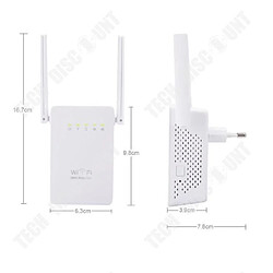 Tech Discount TD® Répéteur réseau 300M répéteur sans fil amplificateur de signal WiFi à double antenne