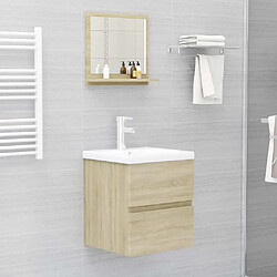 vidaXL Miroir salle de bain chêne sonoma 40x10,5x37cm Bois ingénierie pas cher