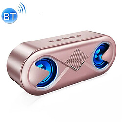 Yonis Enceinte Bluetooth Portable 10W Stéréo Hifi LED Enceinte Bluetooth Portable 10W Stéréo Bass Hifi Sans Fil Avec LED Flash Or Or Rose YONIS