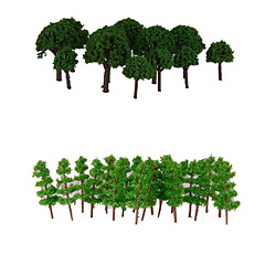 Arbres Modèles en Plastique Echelle 1: 400 Lot de 150pcs Arbres Modèles en Plastique Vert Foncé et Vert Jade pour Paysage Modélisme Ferroviaire - Echelle 1: 400-1: 500