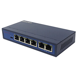 Wewoo Switch noir POE 4 + 2 Commutateur Fast Ethernet à 6 ports réseau POE 10 / 100M 120W à 4 ports, Distance de transmission: 150m