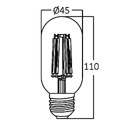 Ampoule T45 filament compact LED E27 4W 3000K Braytron