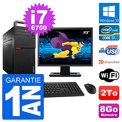 PC Tour Lenovo M700 Ecran 19" Intel i7-6700 RAM 8Go Disque 2To Windows 10 Wifi - Occasion