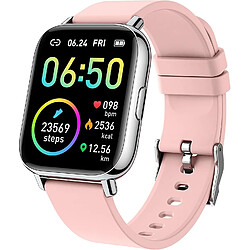 Montre Connectée VANWIN P32 Femme Homme Enfant, 1.69" Smartwatch Sport Moniteur De Fréquence Cardiaque Sommeil Montre Intelligente Podomètre Calories Etanche Ip68 Chronomètre 24 Modes Sport Pour Android Ios Rose 