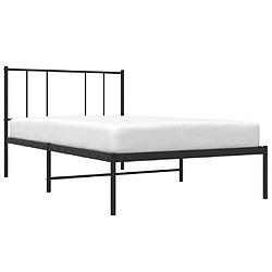 Avis Maison Chic Lit adulte - Cadre de lit métal avec tête de lit,Structure du lit Contemporain pour chambre noir 75x190 cm -MN74507