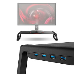 Avis Ozone RISER PRO, Support d'écran ou moniteur en verre trempé, Connexions USB 3.0 , Rangement inférieur