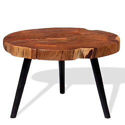 vidaXL Table basse Bois d'acacia massif (55-60)x40 cm