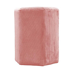 Acheter The Home Deco Factory Pouf en velours côtelé Guilia 35 cm rose poudré.