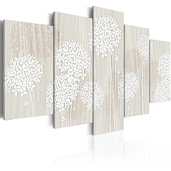 Decoshop26 Tableau toile de décoration murale impression premium en 5 parties sur châssis en bois motif Nature délicate 225x112,5cm 11_0016847