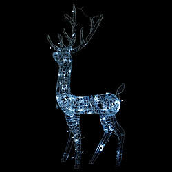 Avis vidaXL Renne de décoration de Noël Acrylique 140 LED blanc froid 120 cm