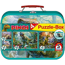 Schmidt Spiele - 56495 - Dinos, Coffret de Puzzles, 2x60, 2x100 Pcs -