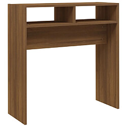 vidaXL Table console Chêne marron 78x30x80 cm Bois d'ingénierie