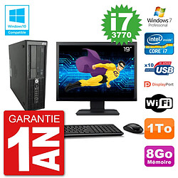 PC HP Z220 SFF Ecran 19" Core i7-3770 RAM 8Go Disque 1To Graveur DVD Wifi W7 · Occasion 