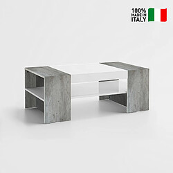 Ahd Amazing Home Design Table Basse Salon 110x60cm Design Moderne Cherry Concrete