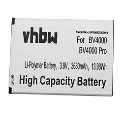 vhbw Li-Polymère batterie 3680mAh (3.8V) pour téléphone portable mobil smartphone Blackview BV4000, BV4000 Pro 