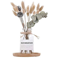 BESTA Kit de vase de fleurs séchées centres de table de blé accessoires photo décorations pour la maison ensemble d'ornements de bouquet 