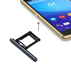 Wewoo Pour Sony Xperia XZ Premium noir Version SIM simple Micro SD Carte Plateau + Slot Port Dust Plug pièce détachée 