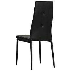 Maison Chic Lot de 2 Chaises à manger,Chaise pour cuisine,Solide Structure noir similicuir -MN47427 pas cher