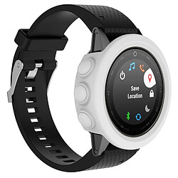 Wewoo Protection écran Étui de en silicone de montre de couleur solide pour Garmin 5 / 5S / 5X blanc 