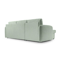 Bestmobilier Pocatello - canapé d'angle réversible 4 places - convertible avec coffre - en tissu bouclette pas cher