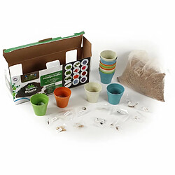 MGM Kit De Jardinage - 12 Pots en Bamboo avec Graines et Substrats