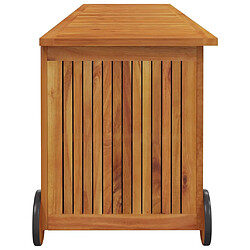 Acheter Helloshop26 Coffre boîte meuble de jardin rangement avec roues 150 x 50 x 58 cm bois acacia 02_0013065