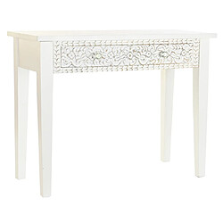 Pegane Console / Table console en bois de manguier coloris blanc - Longueur 100 x Profondeur 45 x Hauteur 78 cm