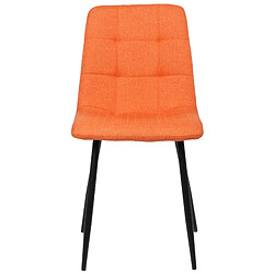 Acheter Decoshop26 Lot de 2 chaises de salle à manger en tissu orange pieds métal noir mat style moderne CDS101110