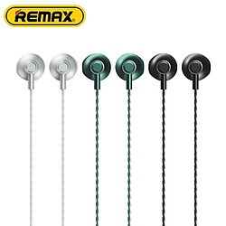 GUPBOO Écouteurs filaires REMAX RM-711, écouteurs intra-auriculaires de sport stéréo à basses profondes avec contrôle du volume, écouteurs filaires intra-auriculaires avec M 