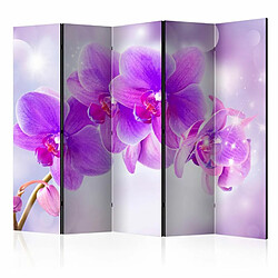 Paris Prix Paravent 5 Volets Purple Orchids 172x225cm