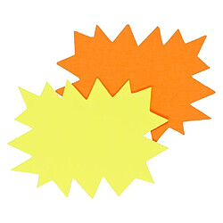 Etiquettes carton forme éclatée jaune/orange 160 x 120 mm Apli - Boîte de 50