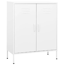 vidaXL Armoire de rangement Blanc 80x35x101,5 cm Acier 