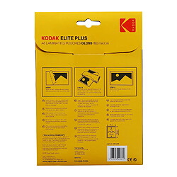 KODAK KD-LMA6-PK25A - Pochettes de plastification A6, 125 microns, Lot de 25 - Transparente