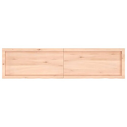 Avis vidaXL Étagère murale 160x40x(2-4) cm bois de chêne massif non traité