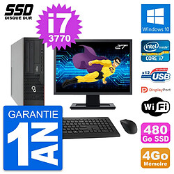 PC Fujitsu E910 DT Ecran 27" Intel i7-3770 RAM 4Go SSD 480Go Windows 10 Wifi · Occasion 