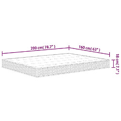 vidaXL Matelas à ressorts bonnell moyen 160x200 cm pas cher