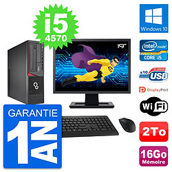 PC Fujitsu E720 DT Ecran 19" Intel i5-4570 RAM 16Go Disque 2To Windows 10 Wifi · Occasion 